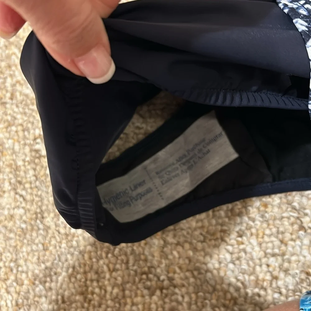 Swim Solutions Triple Tier Fauxkini One Piece Swimsuit Navy Size 22W